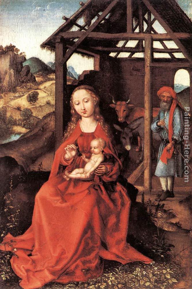 The Holy Family painting - Martin Schongauer The Holy Family art painting
